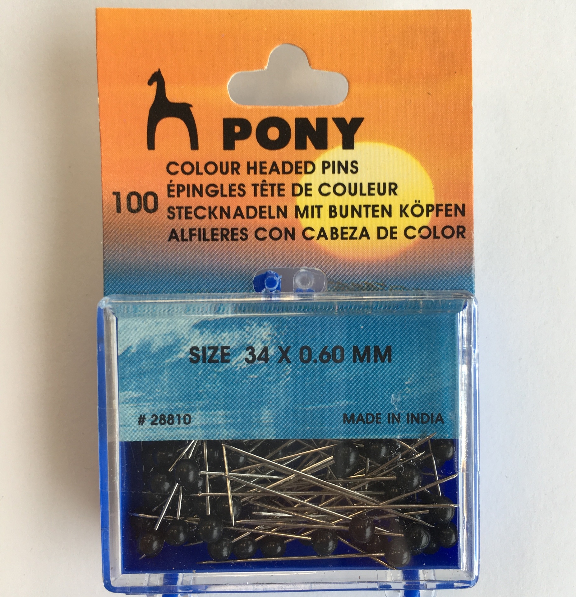 SPILLI PONY CON TESTA IN PLASTICA COLORATA, Merceria