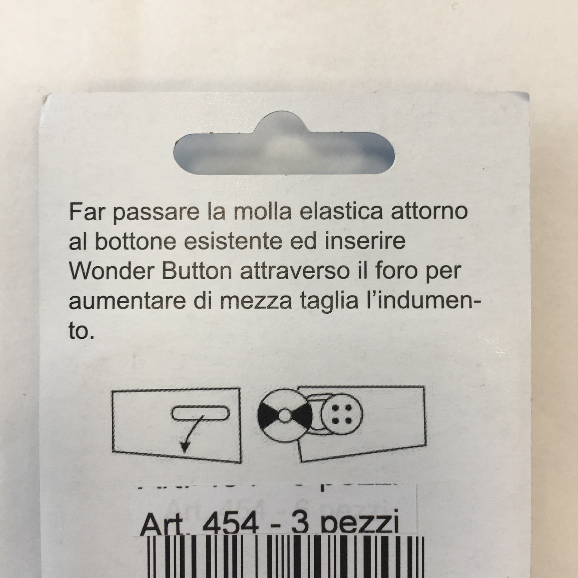 BOTTONE PER ALLARGARE IL PUNTO VITA DEI PANTALONI WONDER BUTTON, Merceria